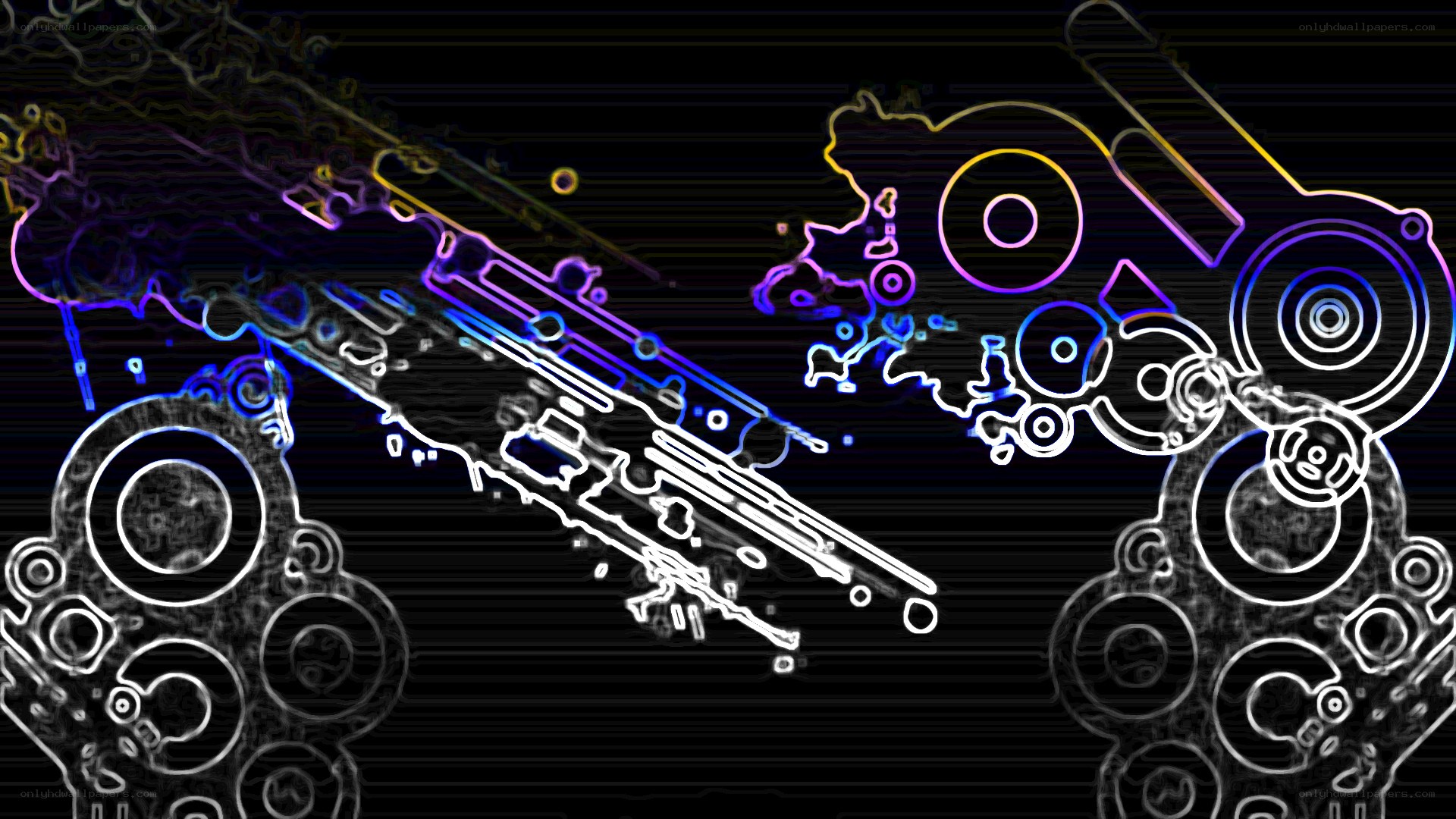 neon gun and engine parts