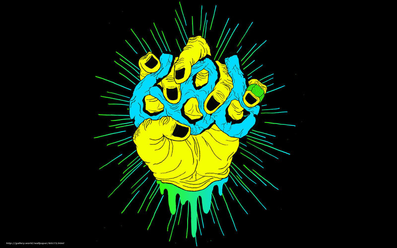 neon hand illustration