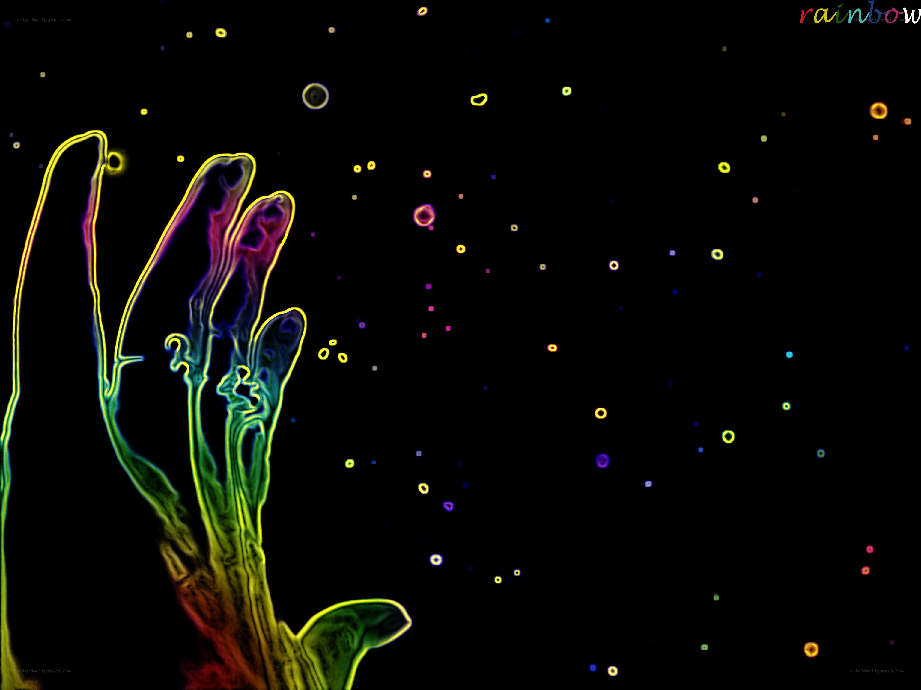neon hand reaching for stars