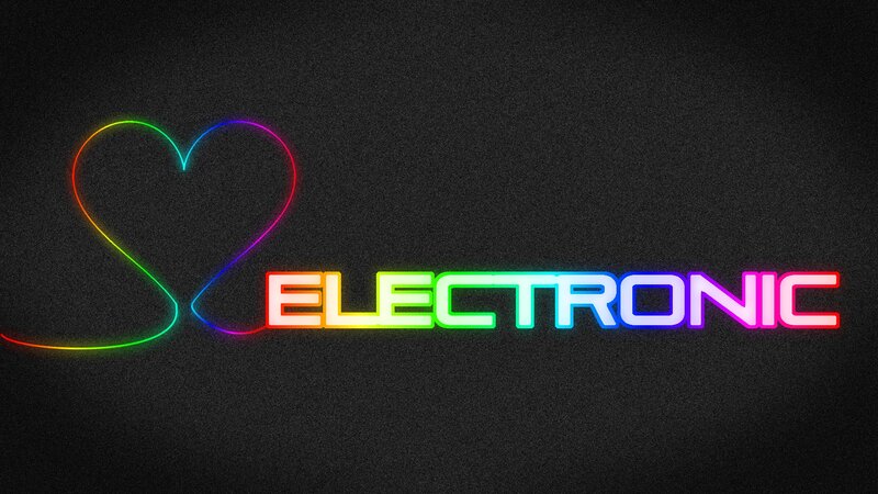 Neon Heart and Text — Black