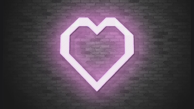 Neon Heart Sign