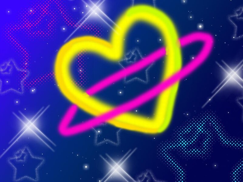 Neon Heart with Ring