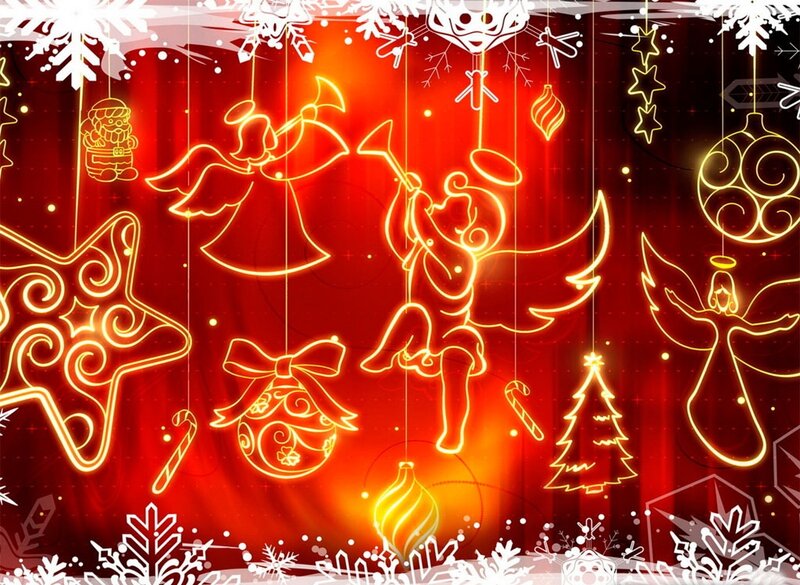 Neon Holiday Ornaments