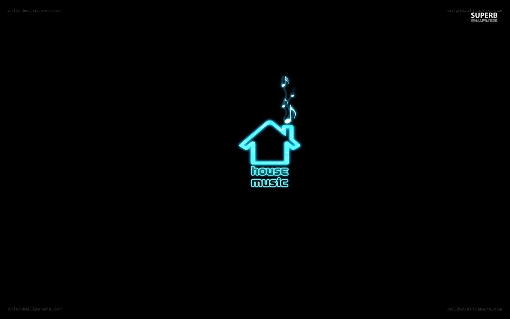 neon house music logo