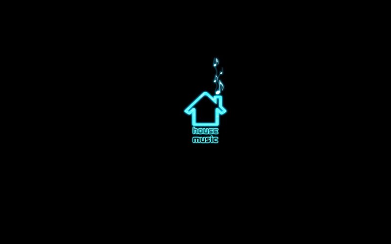 Neon House Music Logo — Black