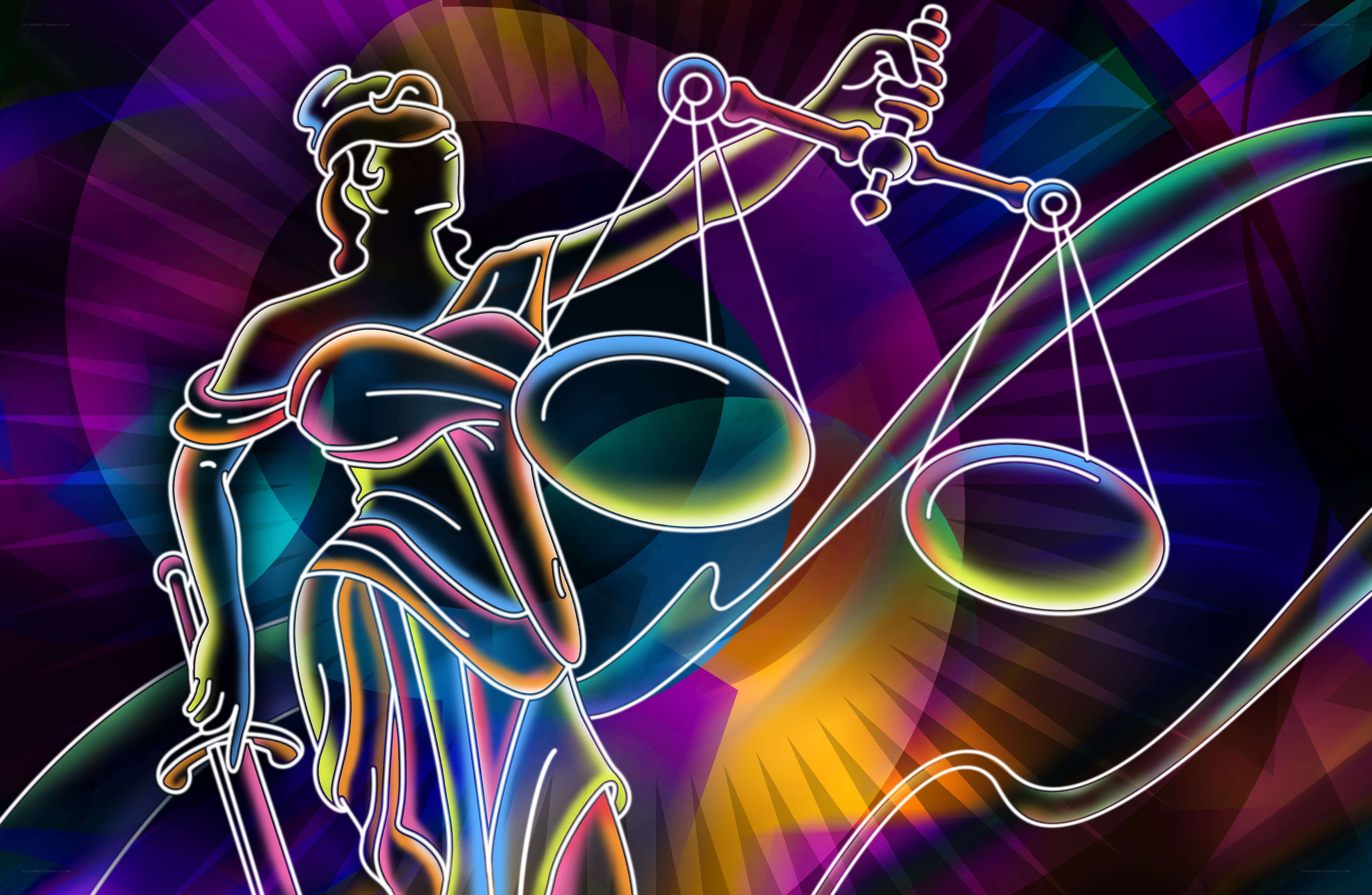 Neon Lady Justice