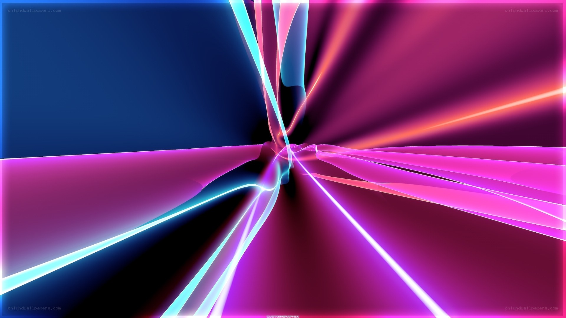 Neon light abstract design