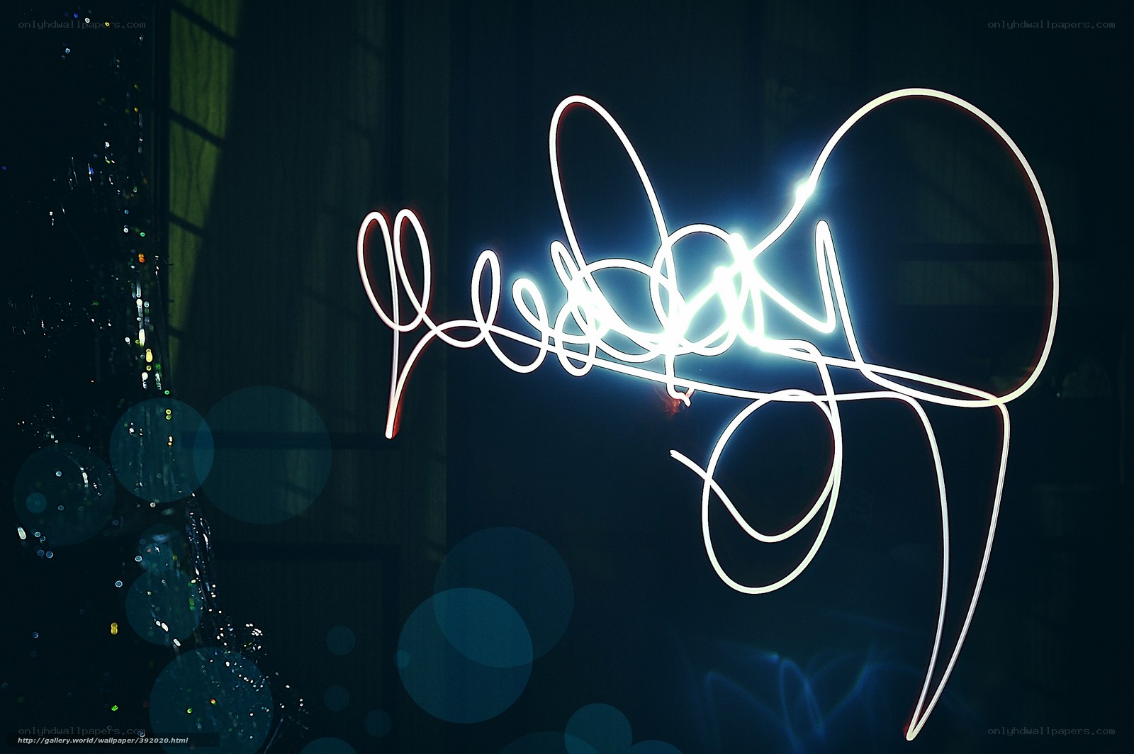 Neon light art signature