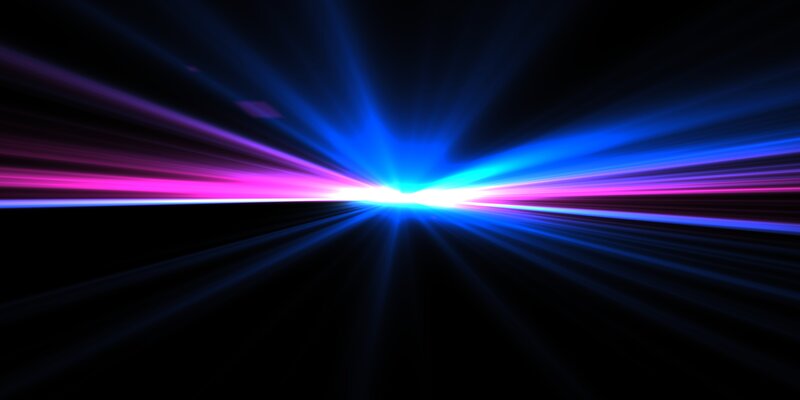 Neon Light Burst — Blue