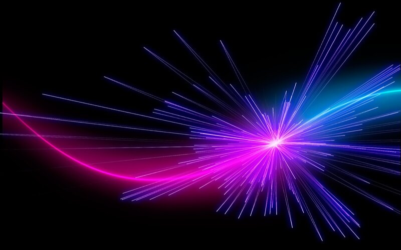 neon light burst explosion