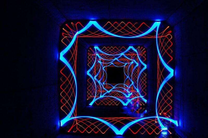 Neon Light Patterns — Blue
