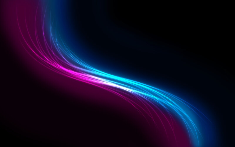 Neon Light Streaks — Blue, Dynamic, Abstract, Curved Lines