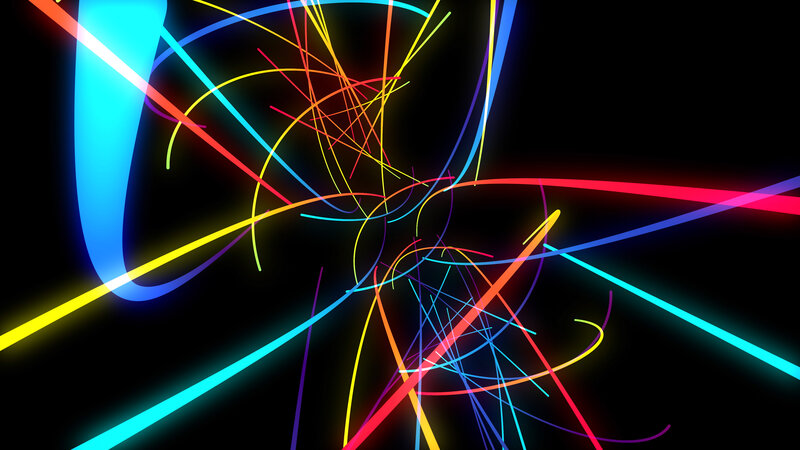 Neon Light Streaks — Blue, Dynamic, Abstract, Lines, Curves