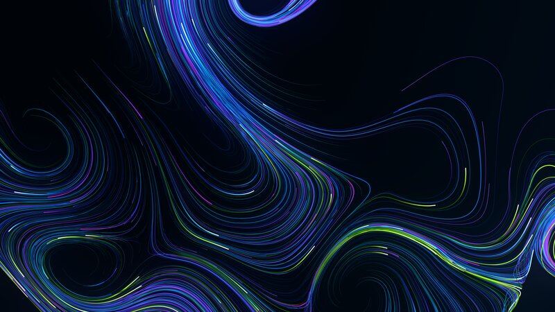 Neon Light Streaks — Blue, Dynamic, Abstract, Lines