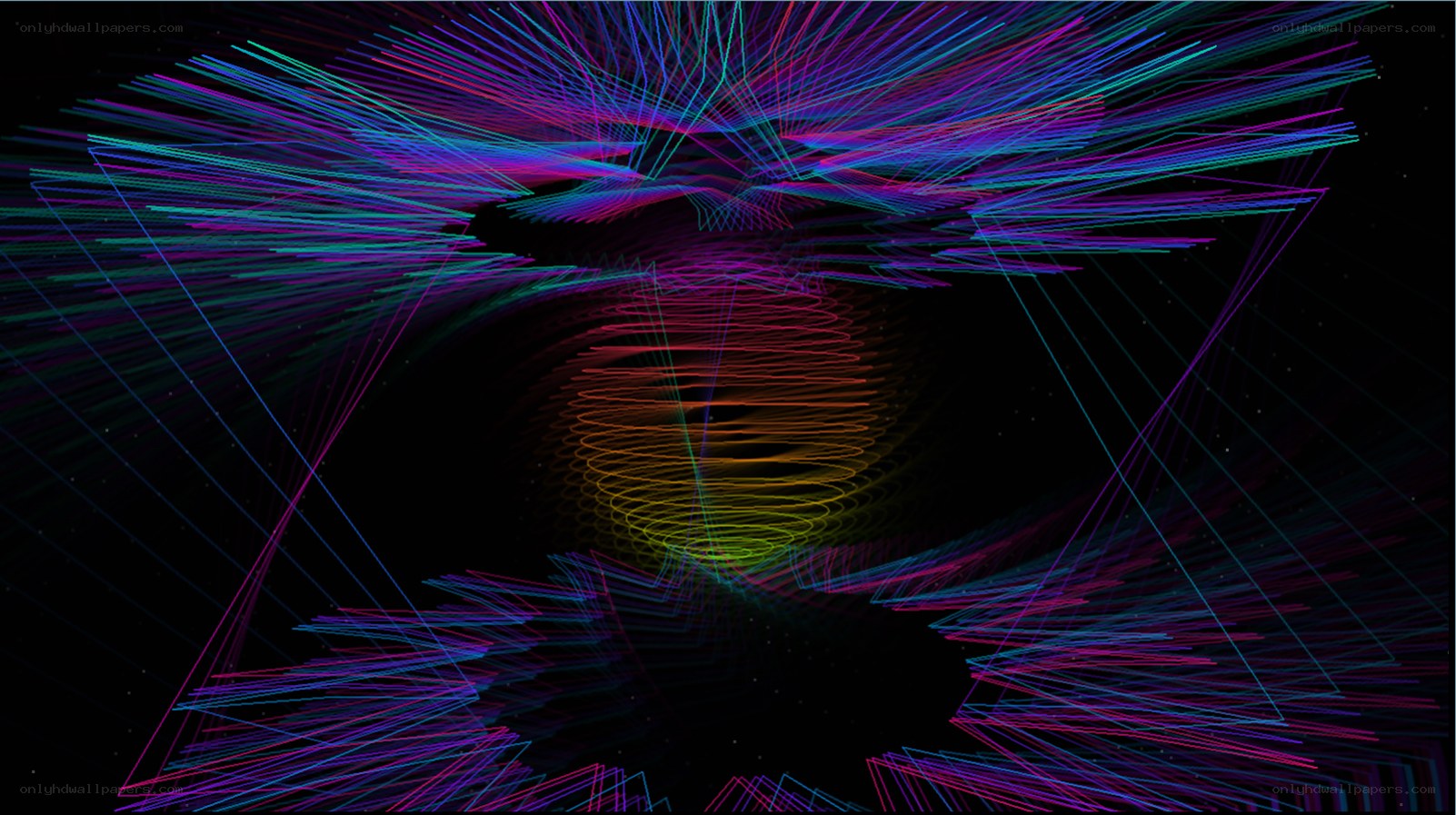 neon light streaks in space