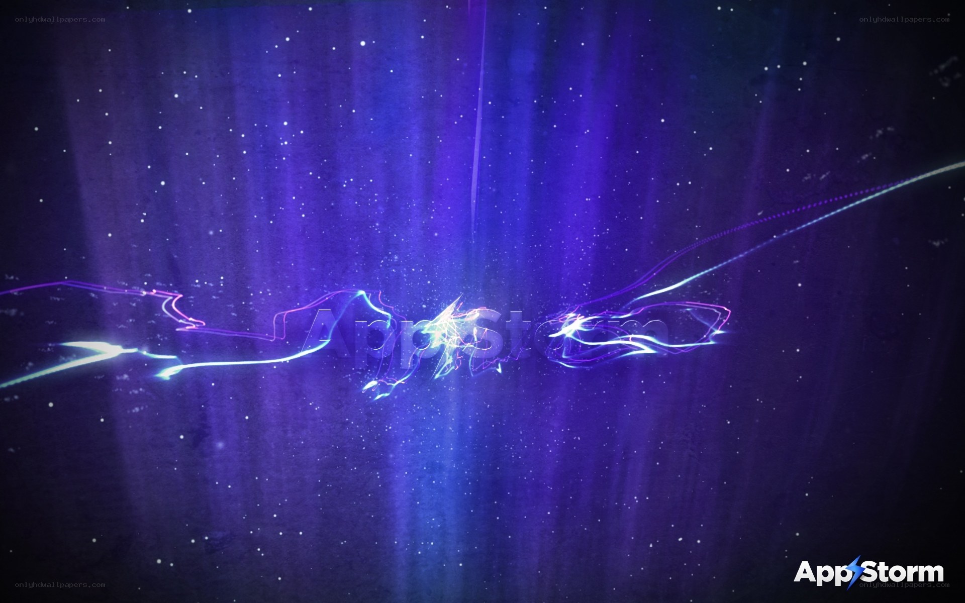 neon light streaks in space