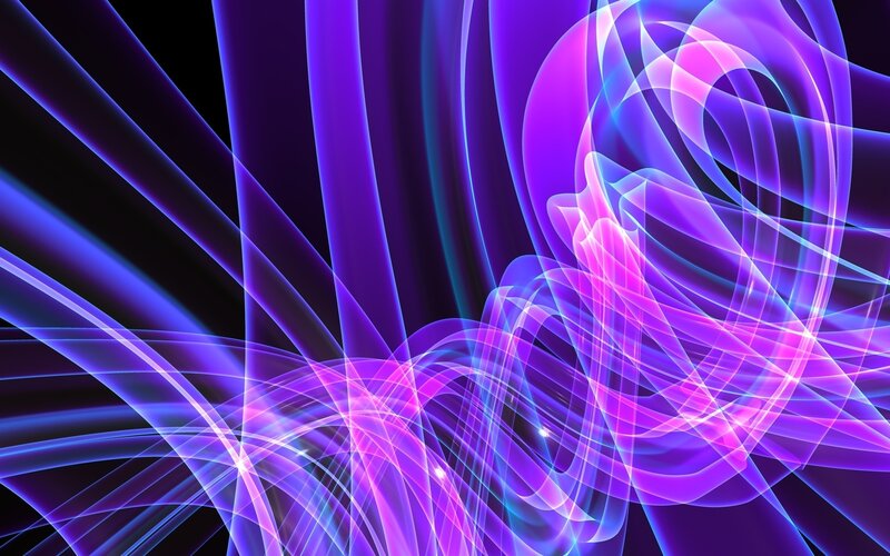 Neon Light Swirls — Purple