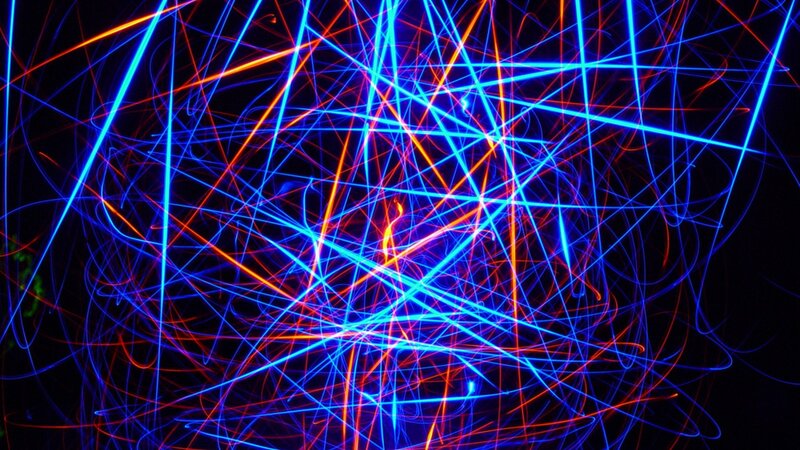 Neon Light Trails — Blue, Dynamic, Night