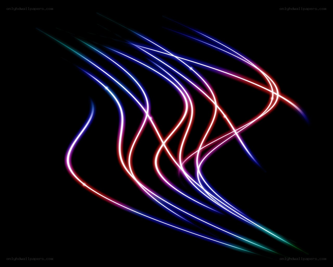neon light trails on black