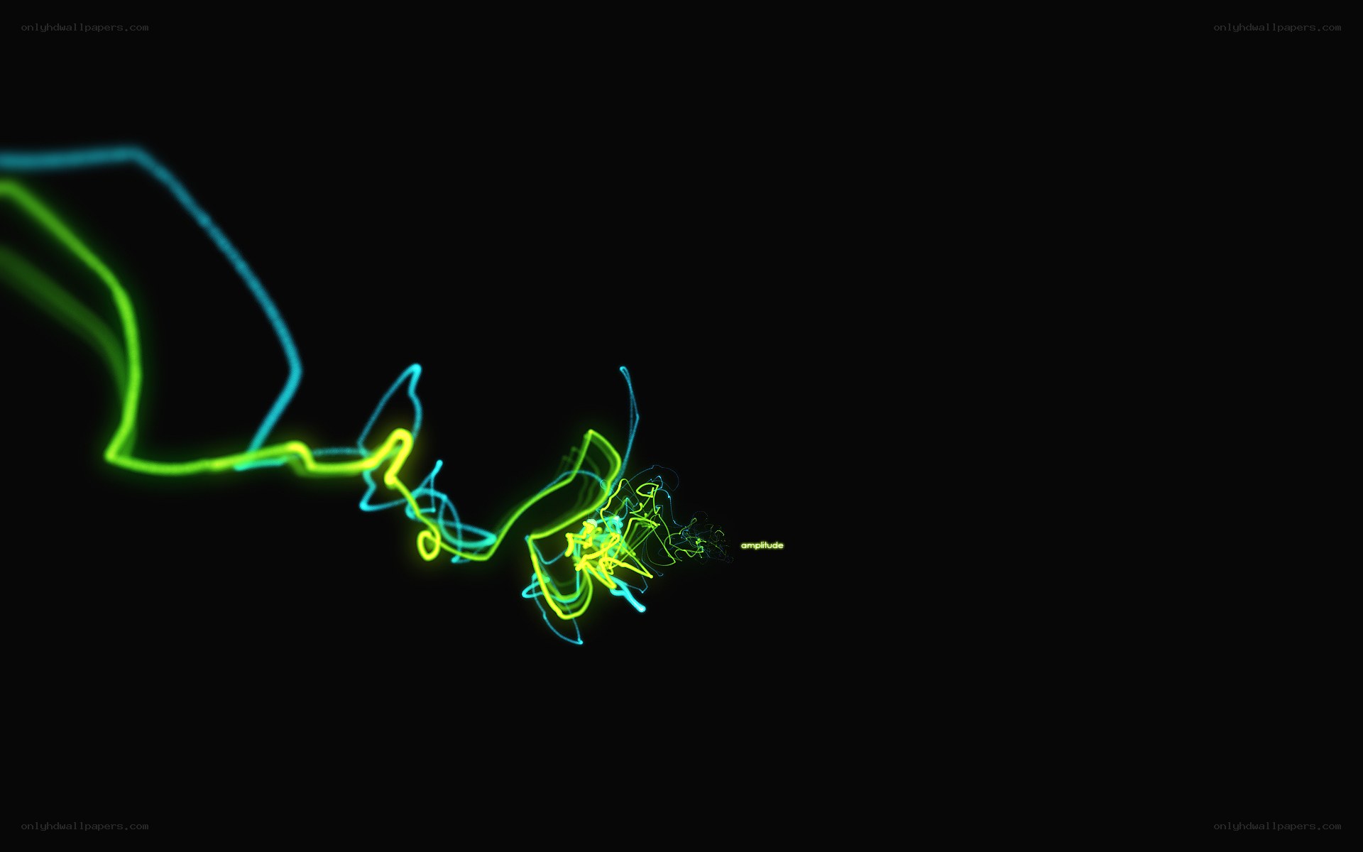 neon light trails on black