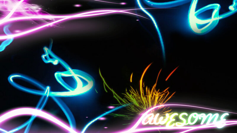 Neon Light Trails — Purple