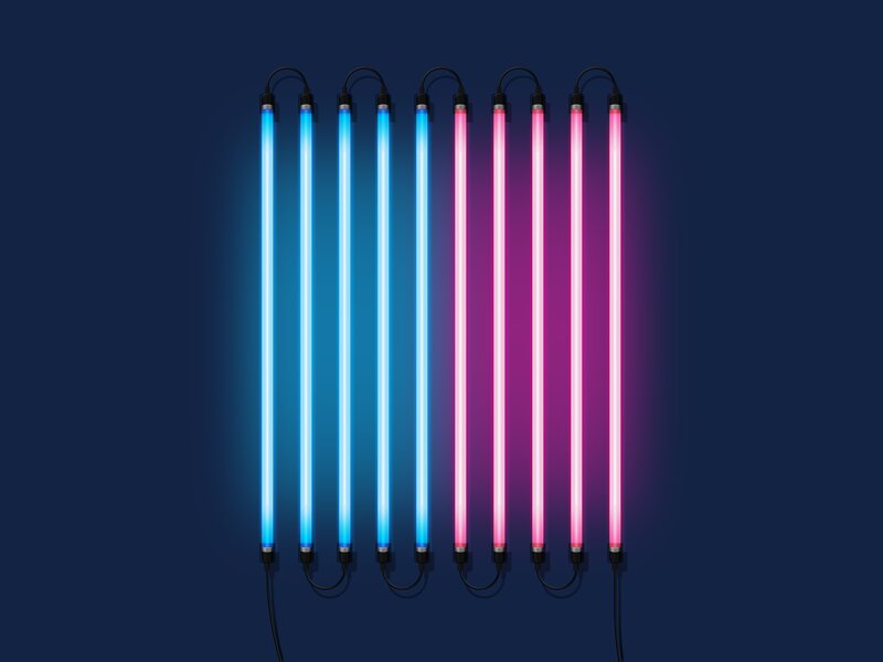 Neon Light Tubes — Blue