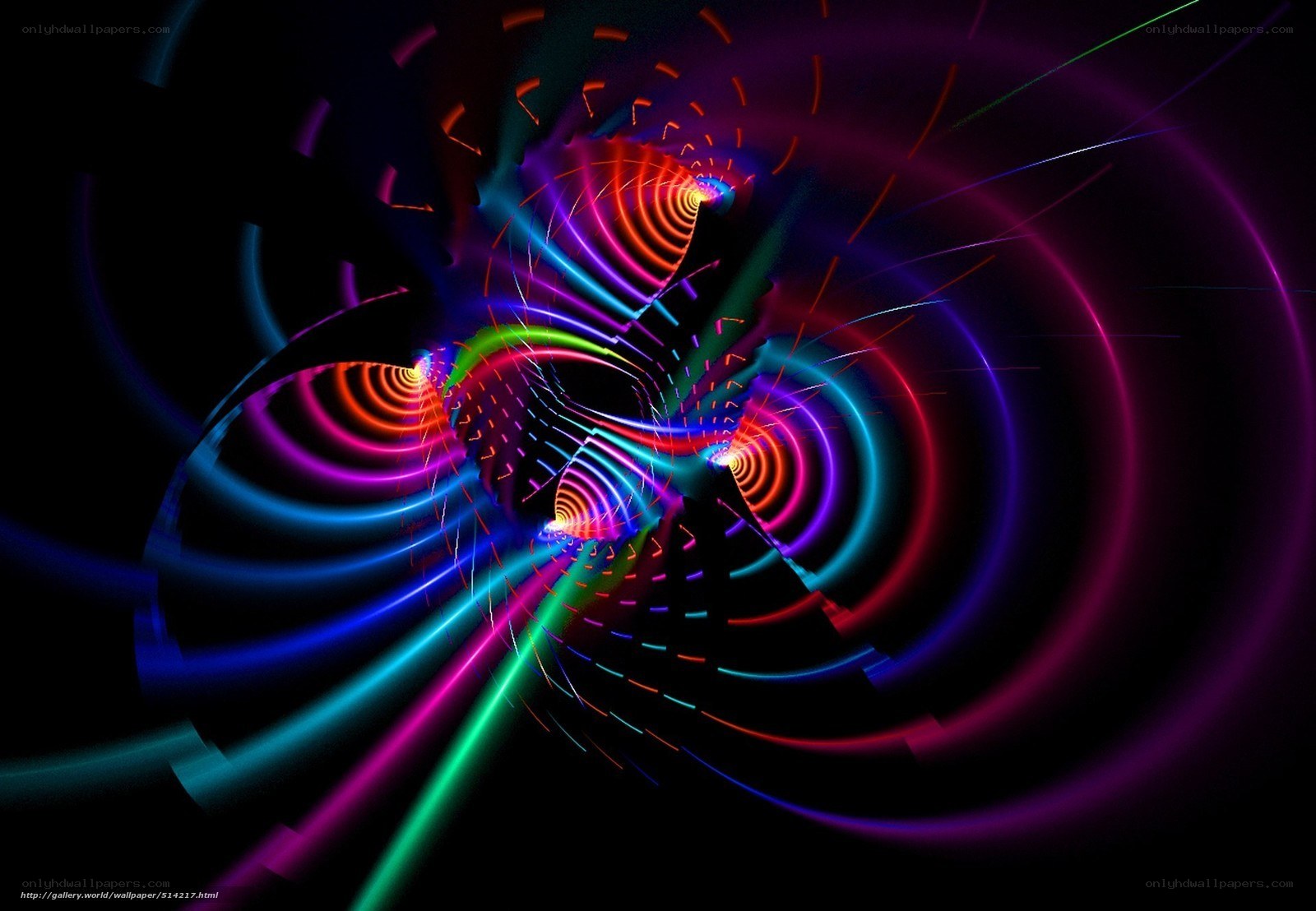 neon light tunnel animation