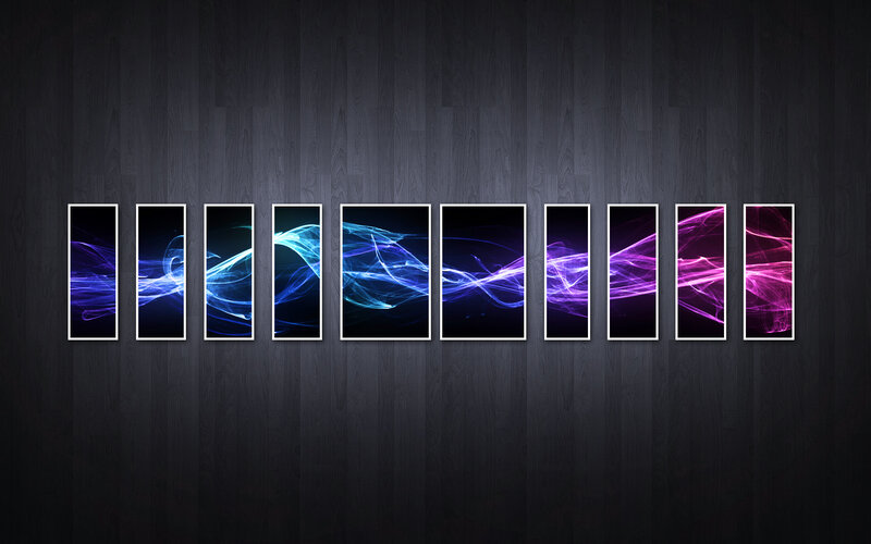 Neon Light Waves — Blue, Dynamic