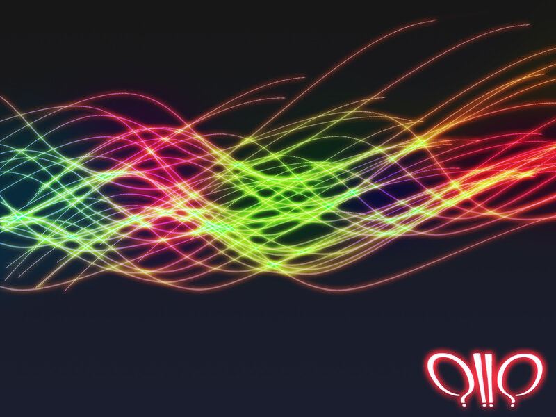 Neon Light Waves — Green