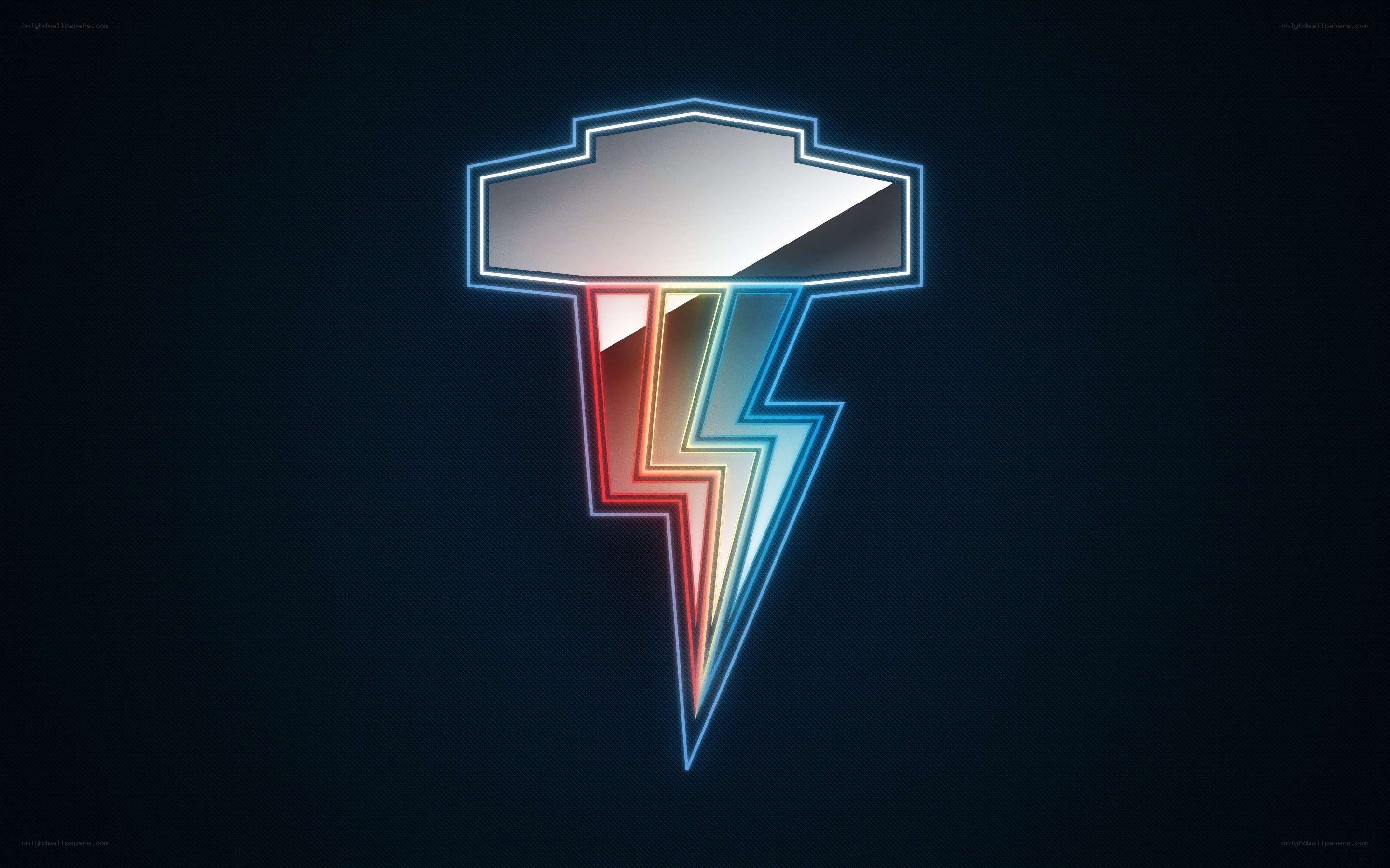 neon lightning bolt logo