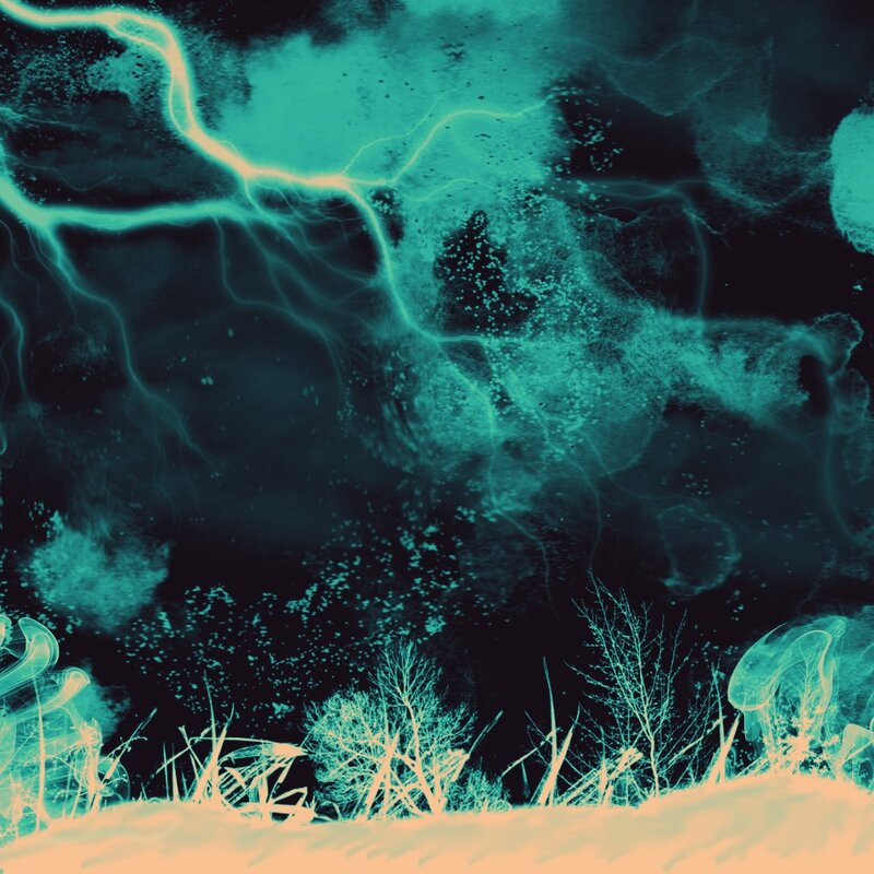 Neon Lightning Storm
