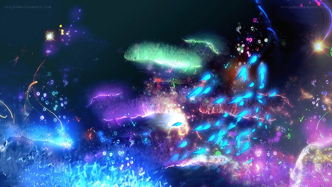 neon lights in dark space