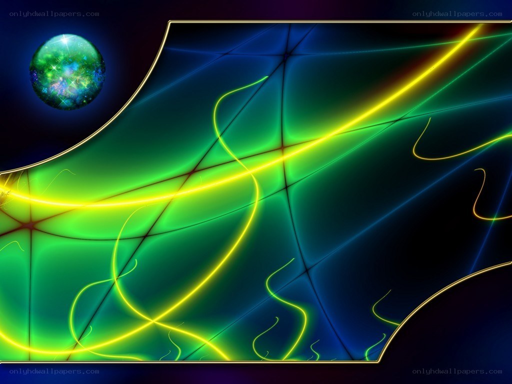 neon lights on a cosmic sphere