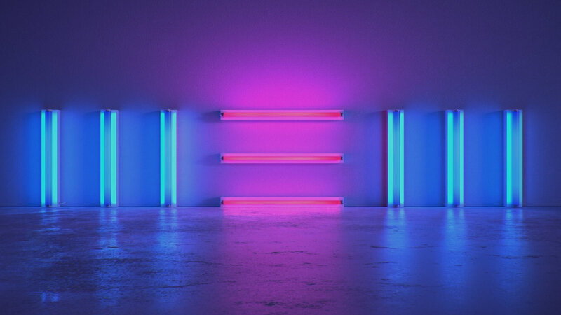 Neon Lights on Wall