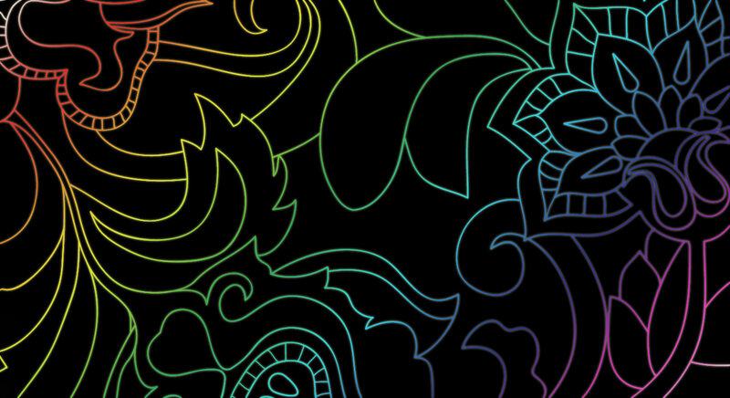 Neon Line Art Pattern