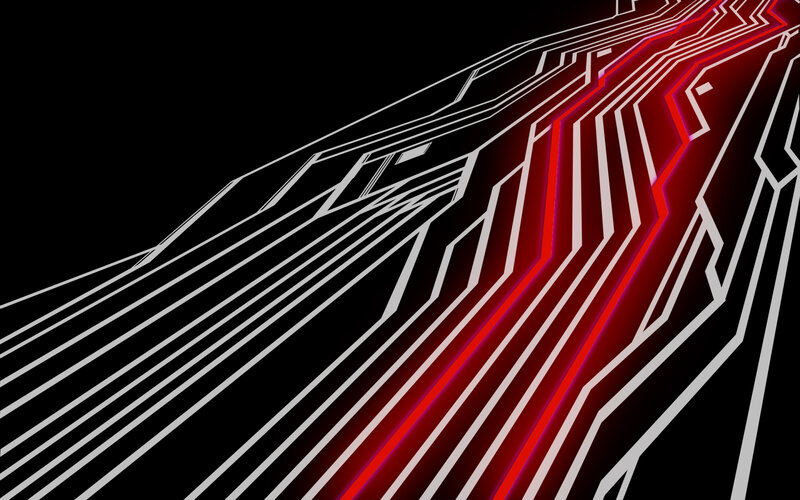 Neon Lines on Black Background