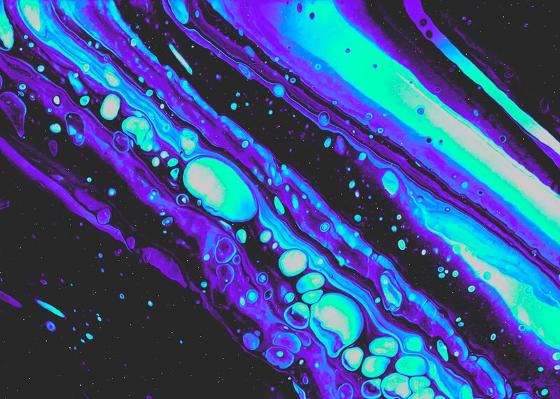Neon Liquid Swirls — Purple