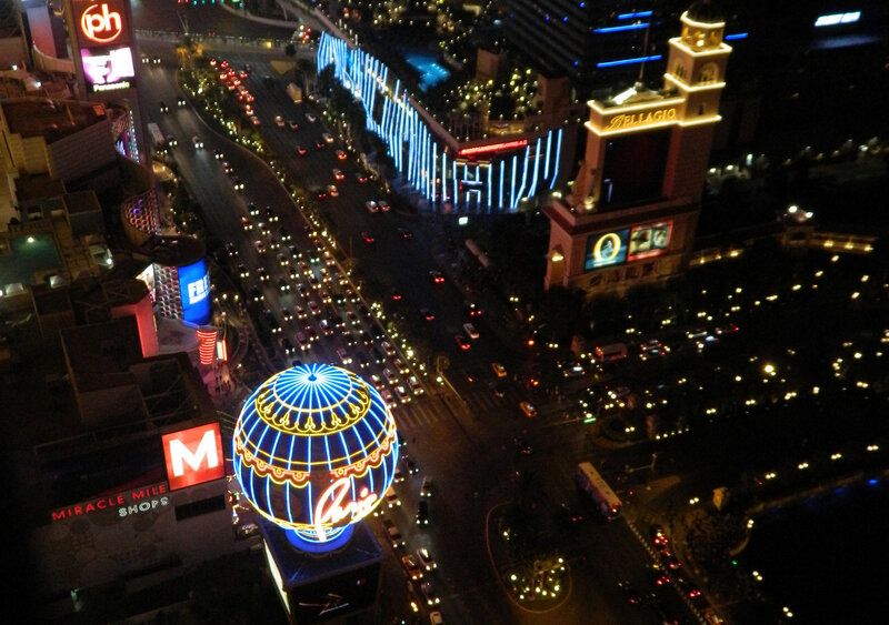 Neon-lit City Intersection