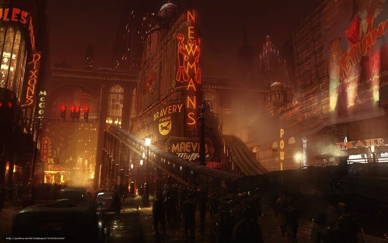 Neon-lit City Street — Red, Dramatic, Night