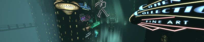 Neon-lit cityscape at night