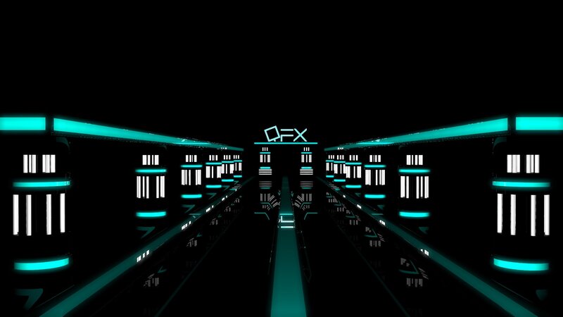 Neon-lit Corridor — Black, Futuristic, Night
