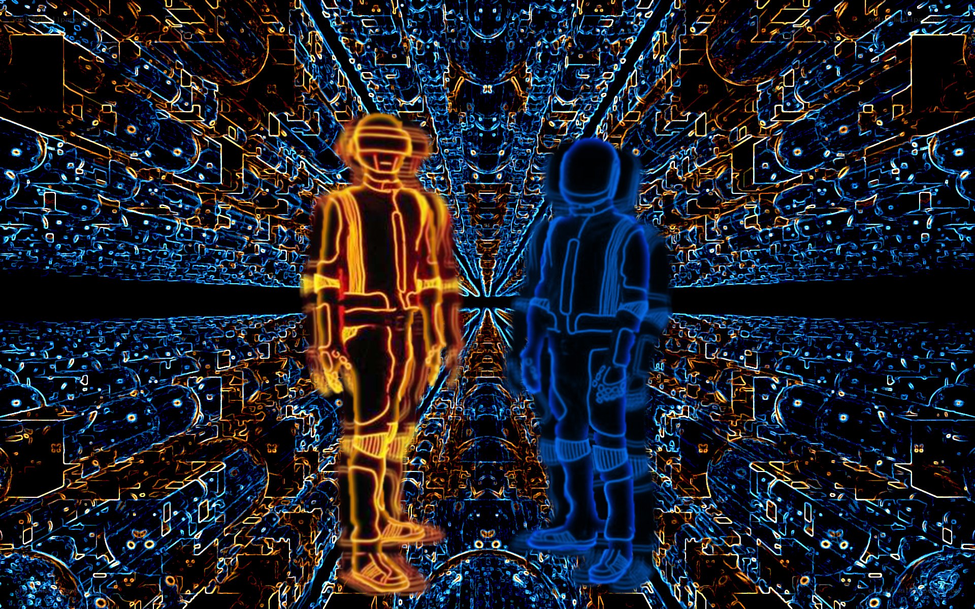 neon-lit digital tunnel