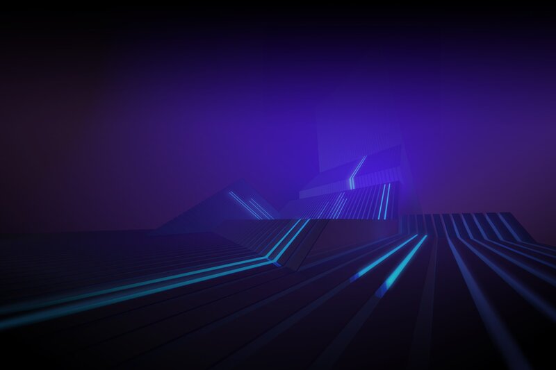 Neon-lit Geometric Structure