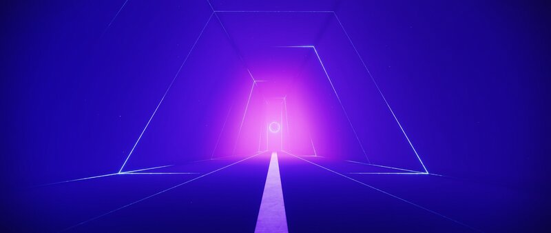 Neon-lit Tunnel — Purple