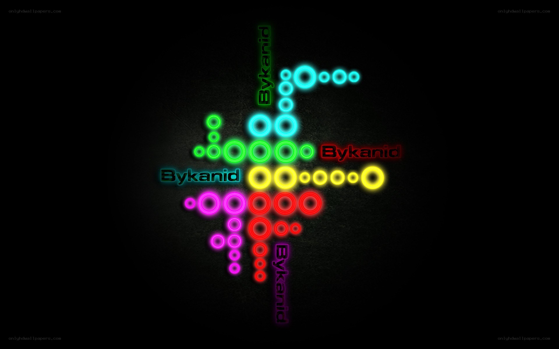Neon logo design with text