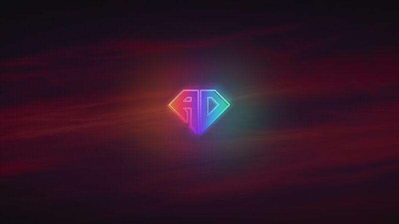 Neon Logo in Sky