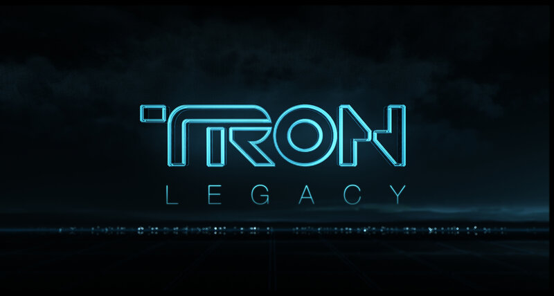 Neon Logo on Dark Background — Blue