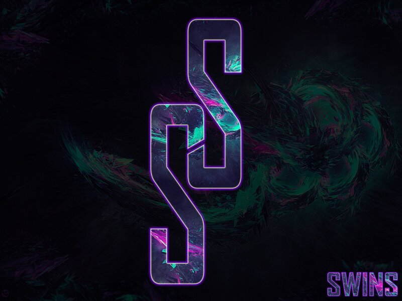 Neon Logo on Dark Background — Purple