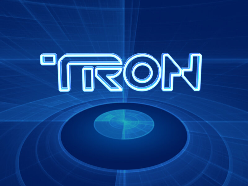 Neon Logo on Grid