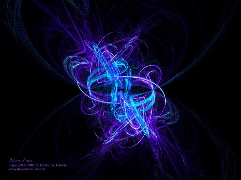 Neon Love fractal art